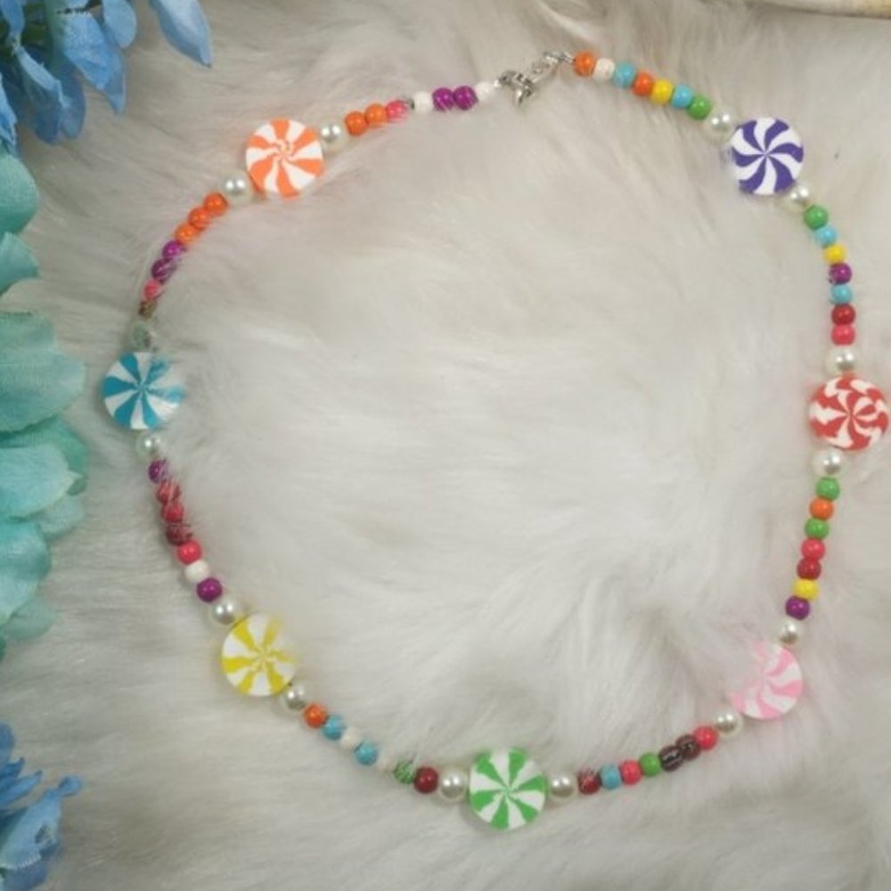 🌟 Candy Land Choker: Genuine Pearls, 14" by London 🌟🍬 14"